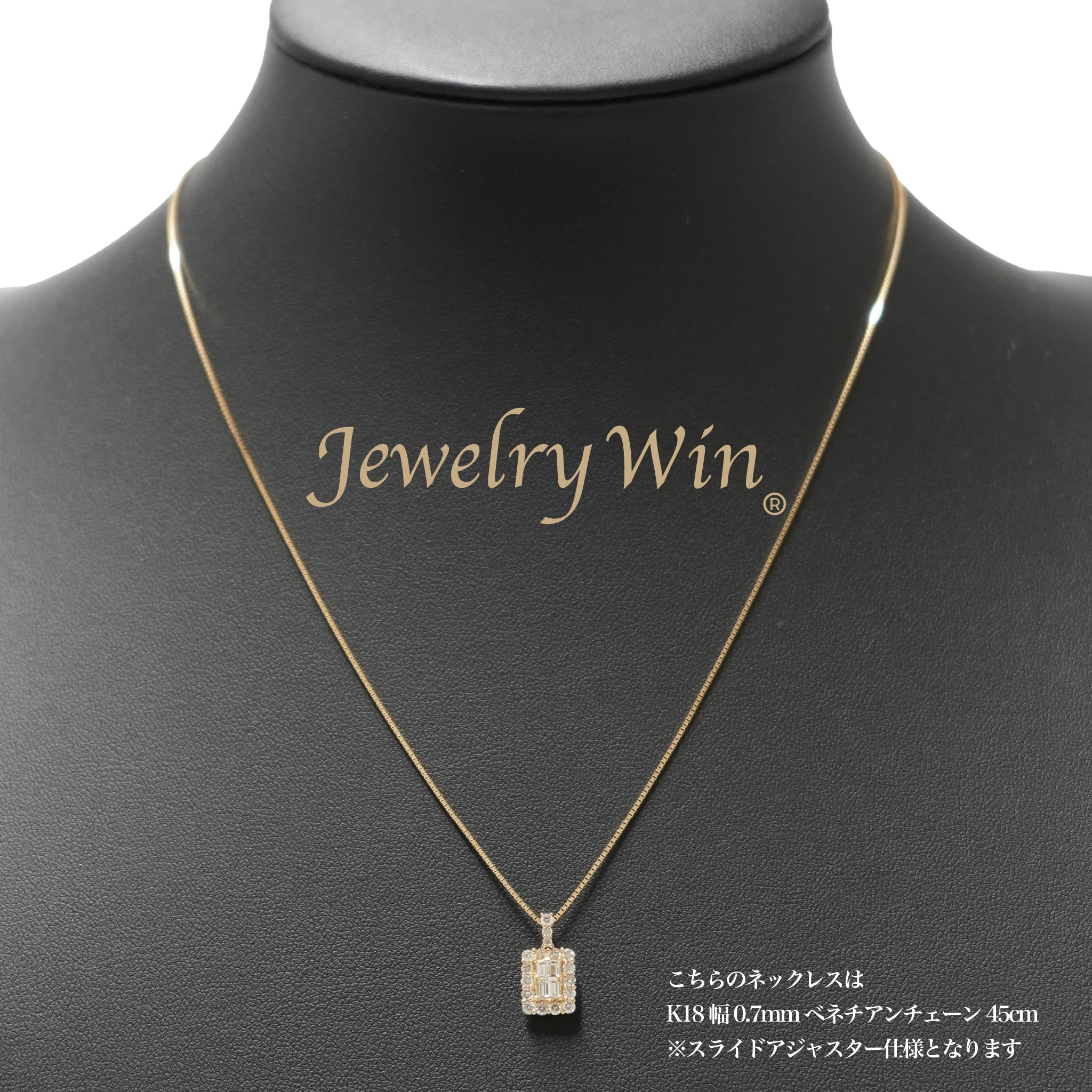 プチネックレス K18 ダイヤモンド付 0.50ct (Type-TD) K18 ベネチアン