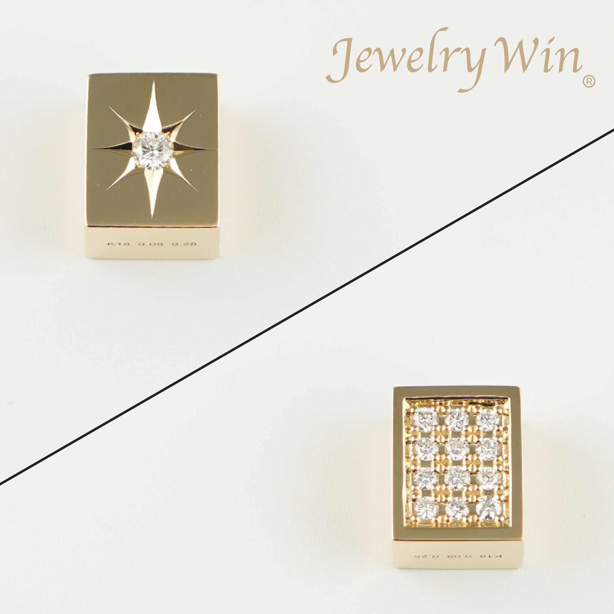 ペンダントトップ K18 ダイヤモンド付 (Type-CO-OF-中) ※リバーシブル