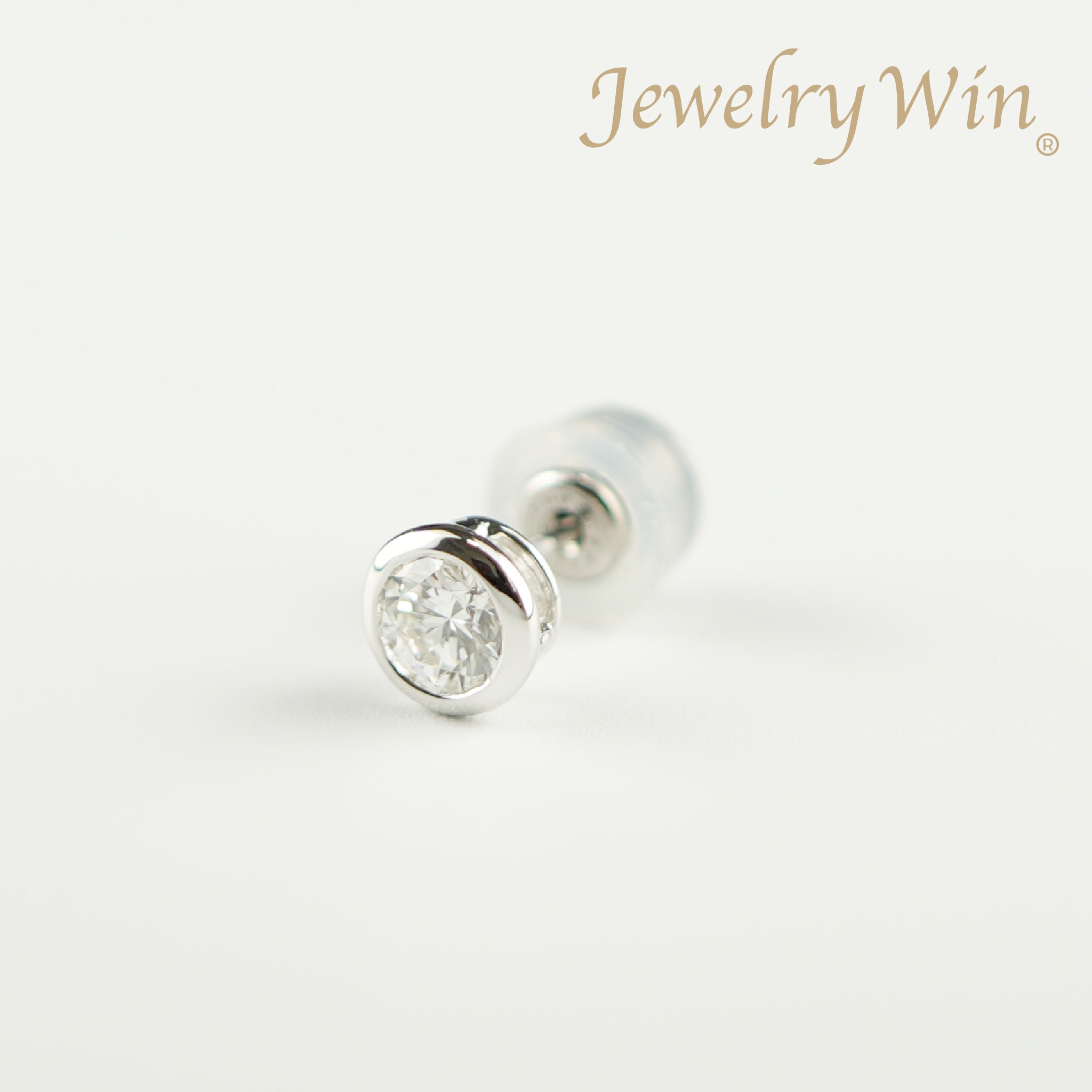 ピアス Pt900 0.3ct ダイヤモンド付 片方 ※フクリン留め