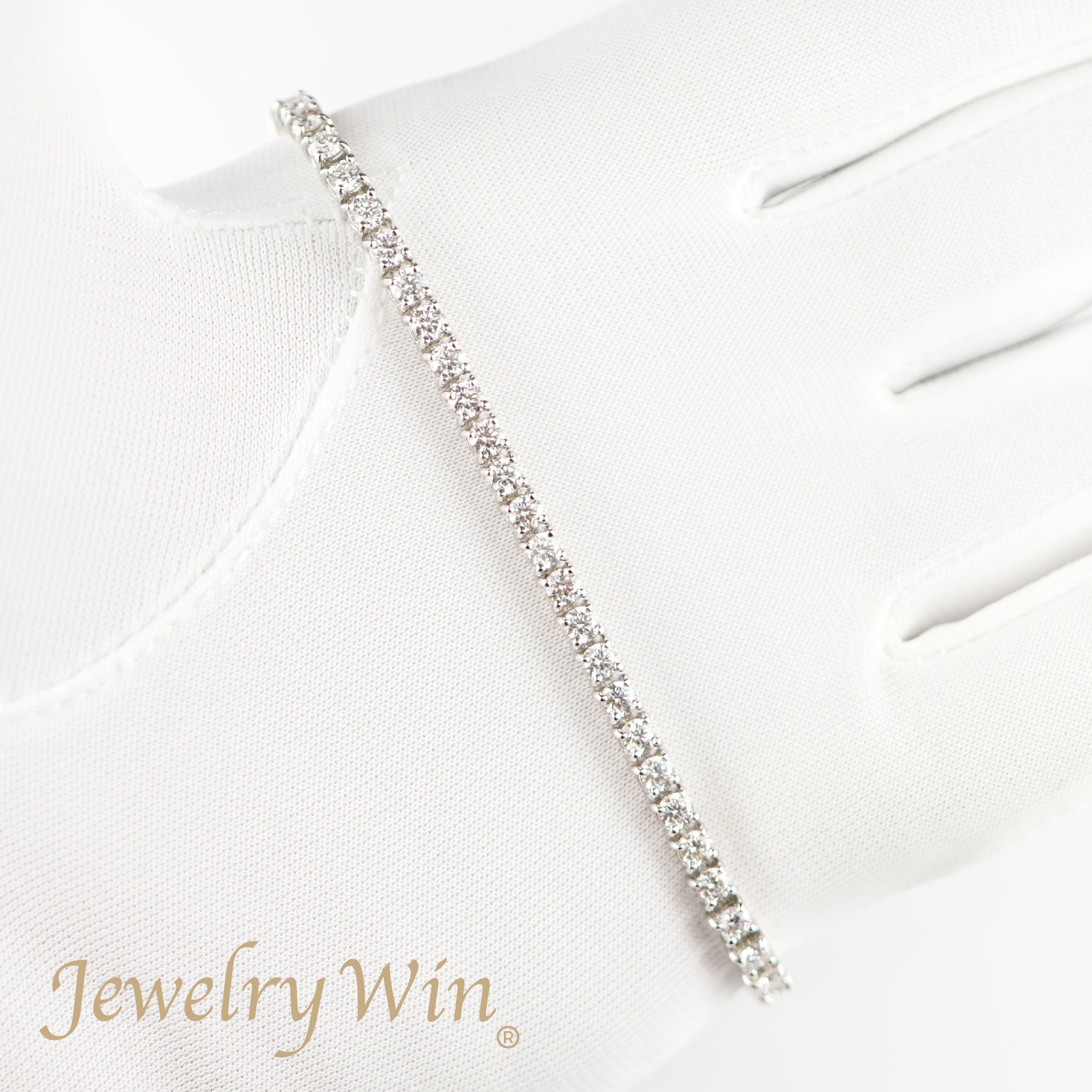 ダイヤモンドテニスブレスレット ストレート Pt900枠 Pt850(金具部分一