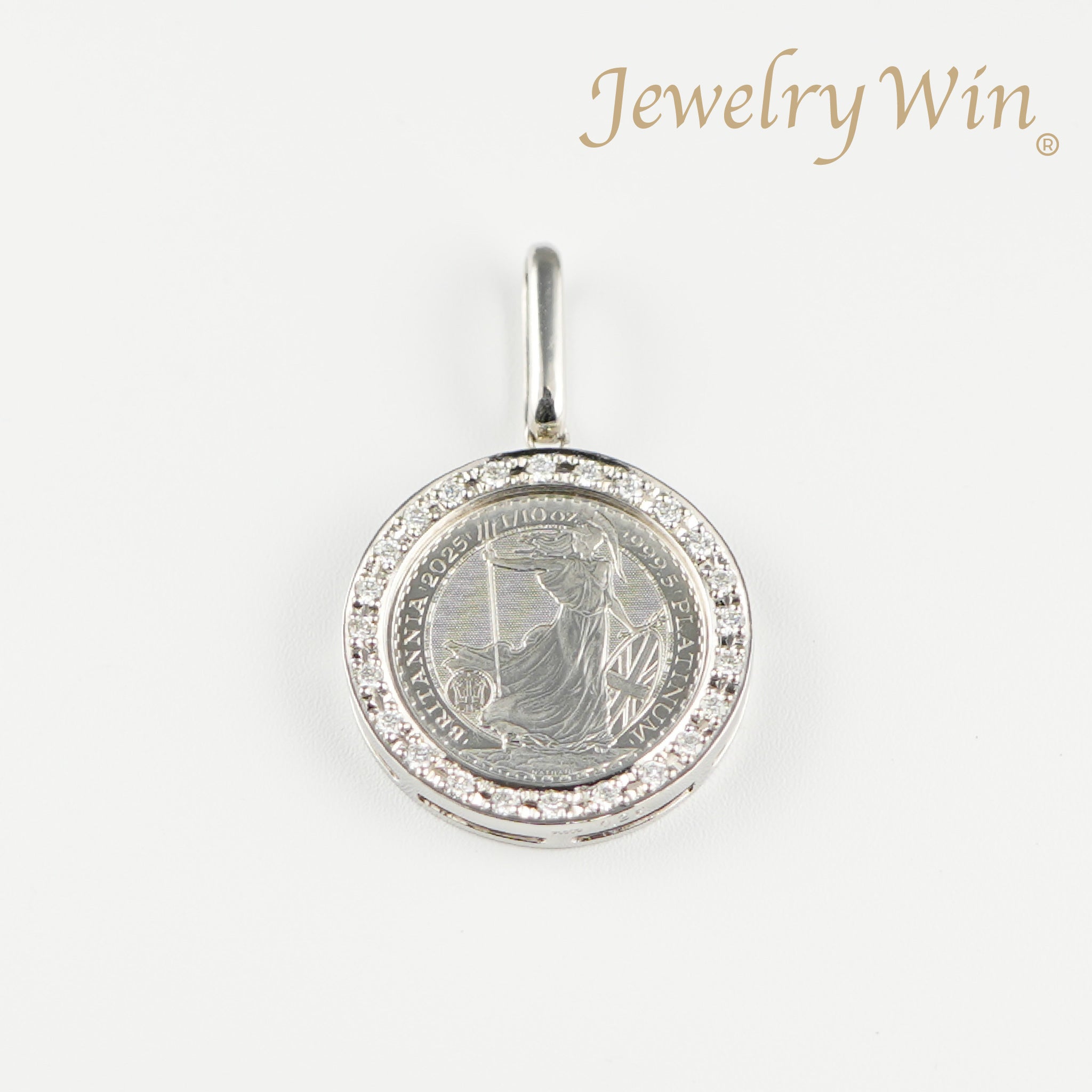 ペンダントトップ　Pt999.5 ブリタニア 1/10oz  ペンダントトップ Pt999.5 ブリタニア コイン 1/10oz Pt900 枠付