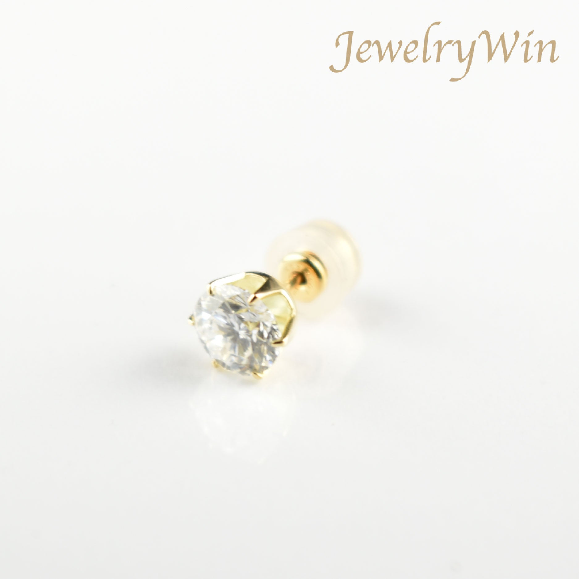 ピアス K18 1.00ct ダイヤ付 片方 落ちにくいピアスキャッチ