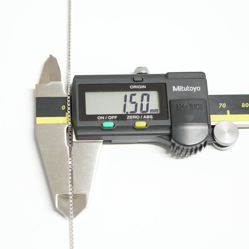 ベネチアンチェーンネックレス Pt850 幅1.5mm 50cm(スライドアジャスター付) (1.6)