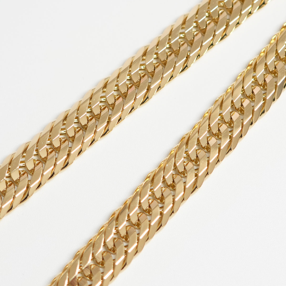 18金　喜平22.24g 6.69mm幅 喜平 ネックレス K18 ダブル 6面 10g 40cm 造幣局検定マーク(ホール