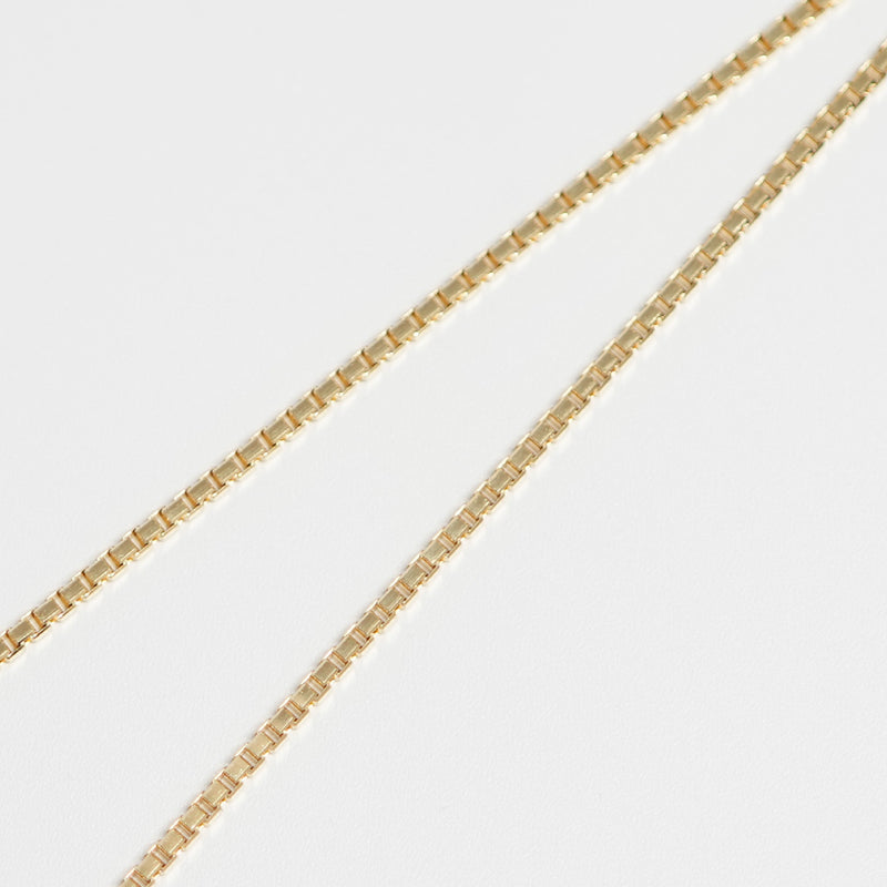 ベネチアンチェーンネックレス K18 幅1.5mm 45cm(スライドアジャスター付) (1.6)