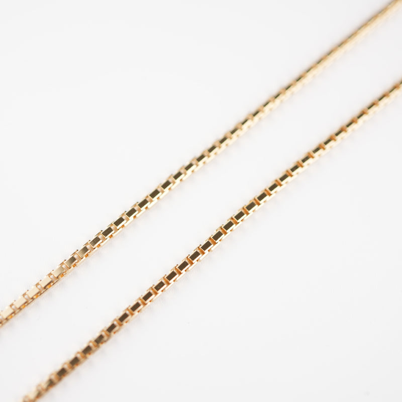 ベネチアンチェーンネックレス K18 幅1.9mm 50cm(スライドアジャスター付)