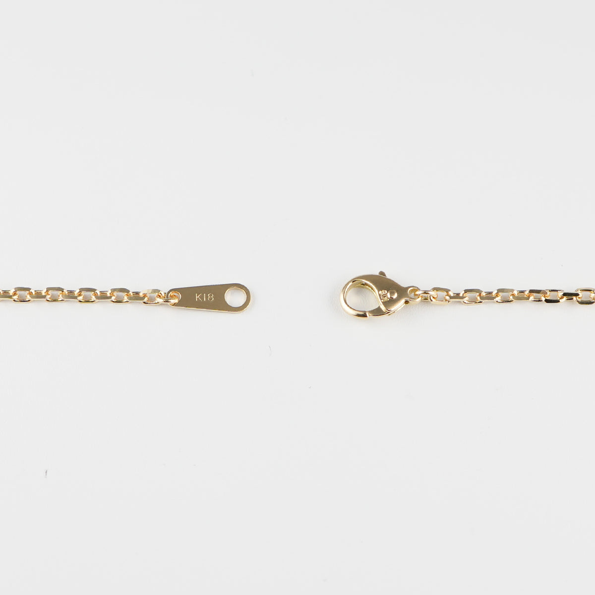 カット小豆チェーン ネックレス K18 幅2.0mm 0.6φ 45cm