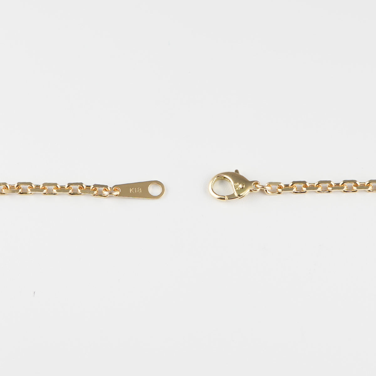 ア*レ様 K18刻印チェーンネックレス 23g K18 18金 S&L アズキ リンクチェーン ネックレス 2.9mm幅 38cm