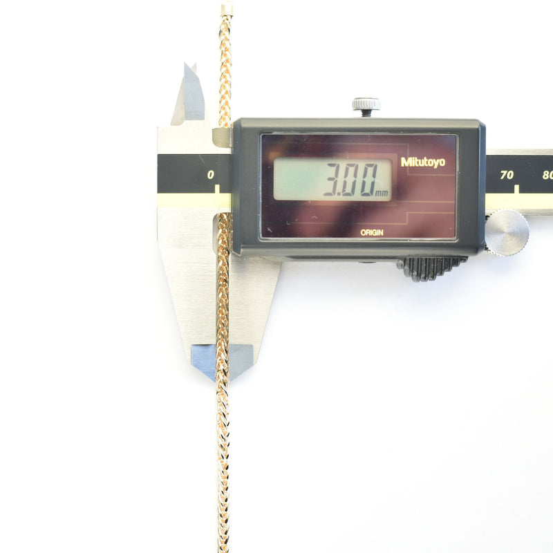 スパイクチェーン ネックレス K18 幅3.0mm 0.8φ 55cm