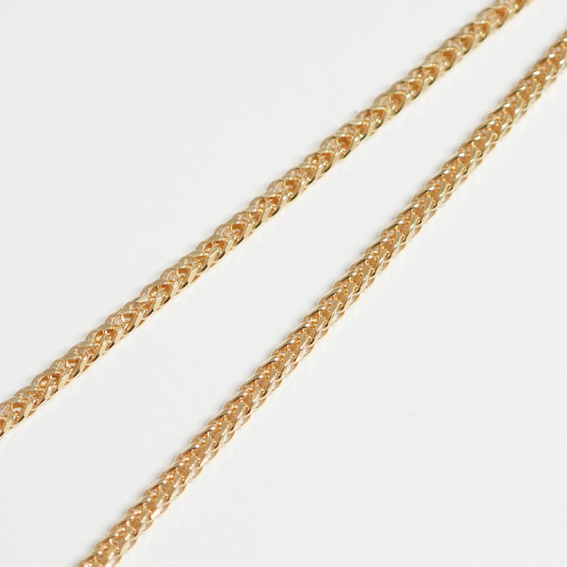 スパイクチェーンネックレス K18 幅3.0mm 0.8φ 50cm スパイク チェーン
