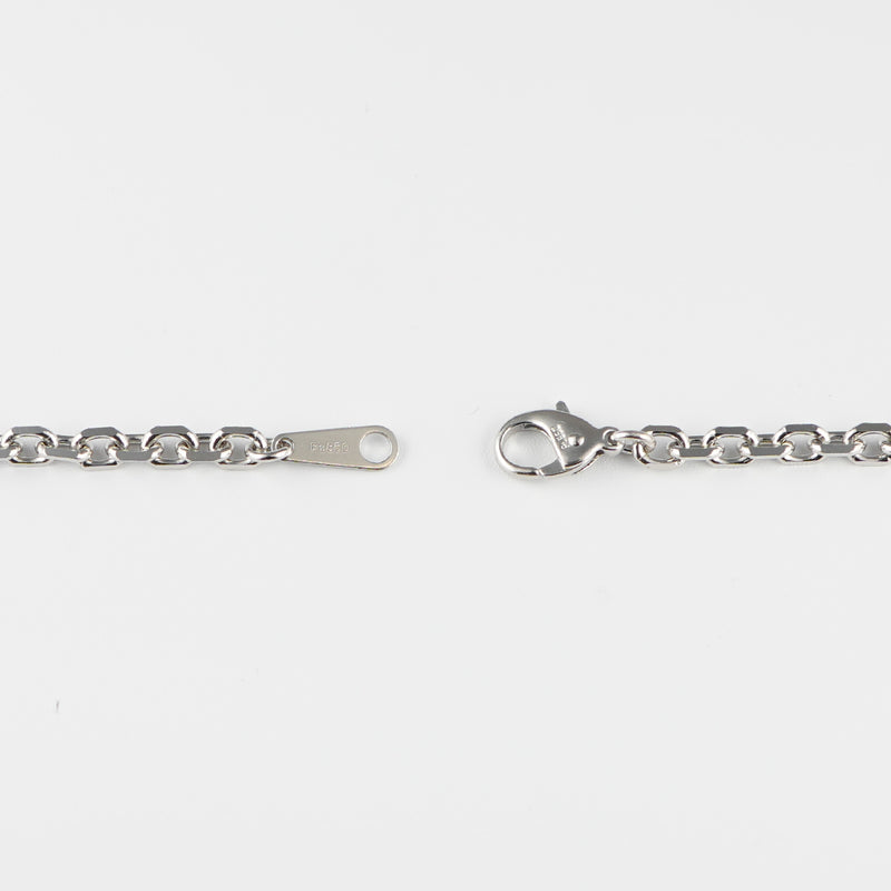 カット小豆ネックレス Pt850 幅3.3mm 0.93φ 55cm 小豆 チェーン