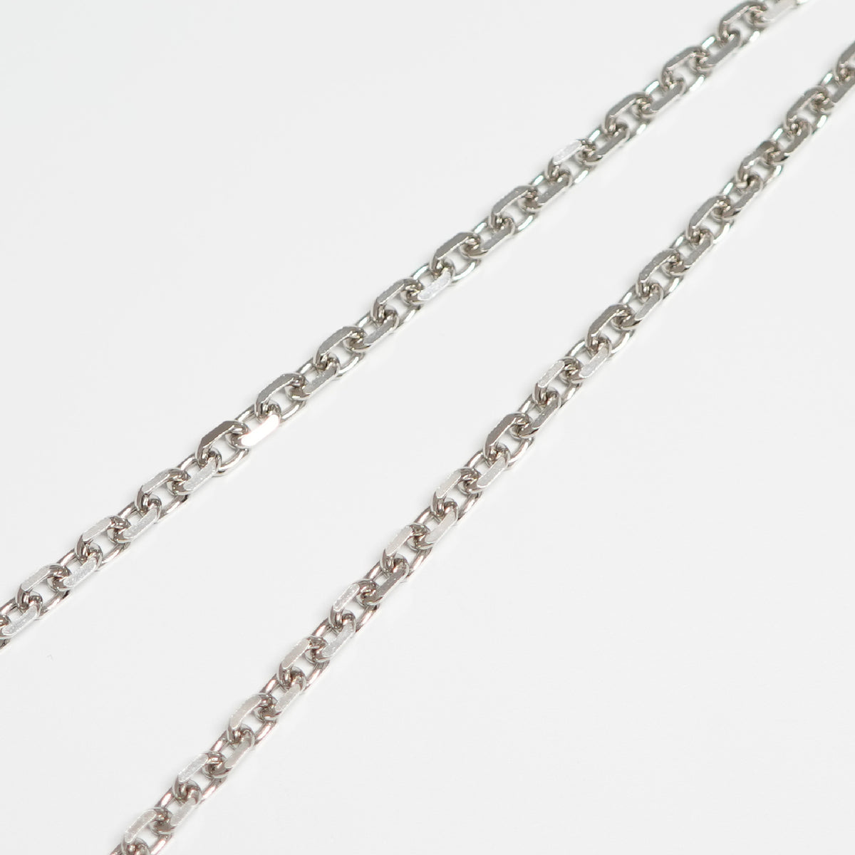 カット小豆チェーン ネックレス Pt850 幅3.3mm 0.93φ 50cm