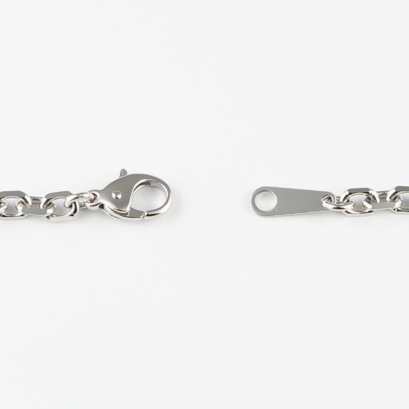 カット小豆ネックレス Pt850 幅3.3mm 0.93φ 45cm 小豆 チェーン
