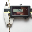 粗目小豆チェーン ブレスレット K18 幅3.4mm 1.0φ 17cm