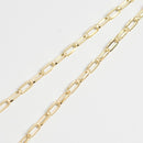 クリップチェーン ネックレス K18 幅3.5mm 55cm