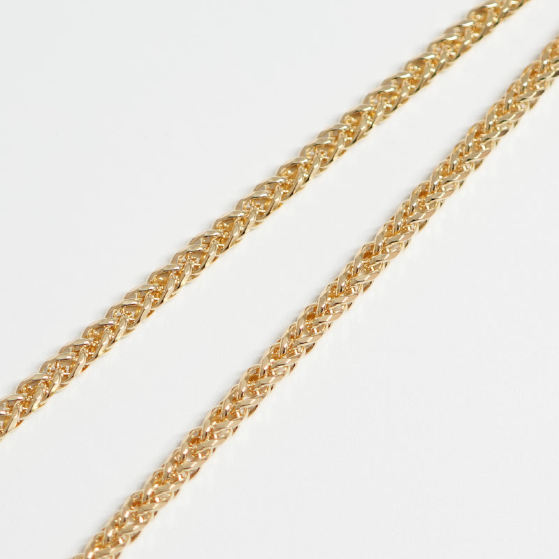 スパイクチェーンネックレス K18 幅3.5mm 1.0φ 50cm スパイク チェーン