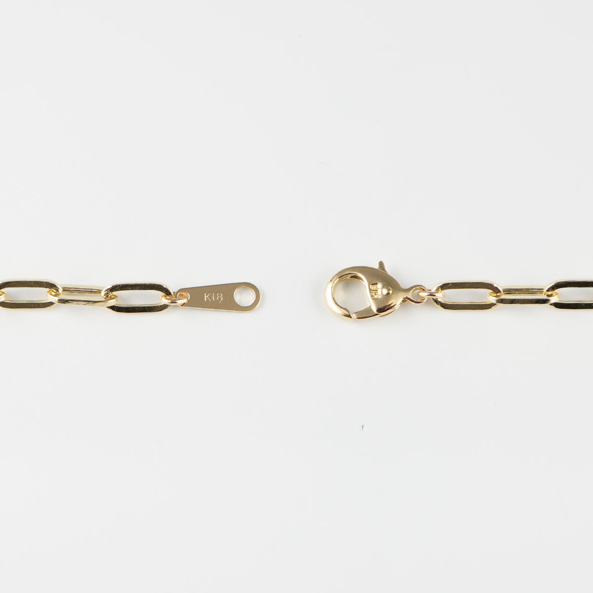 クリップチェーン ネックレス K18 幅3.5mm 55cm