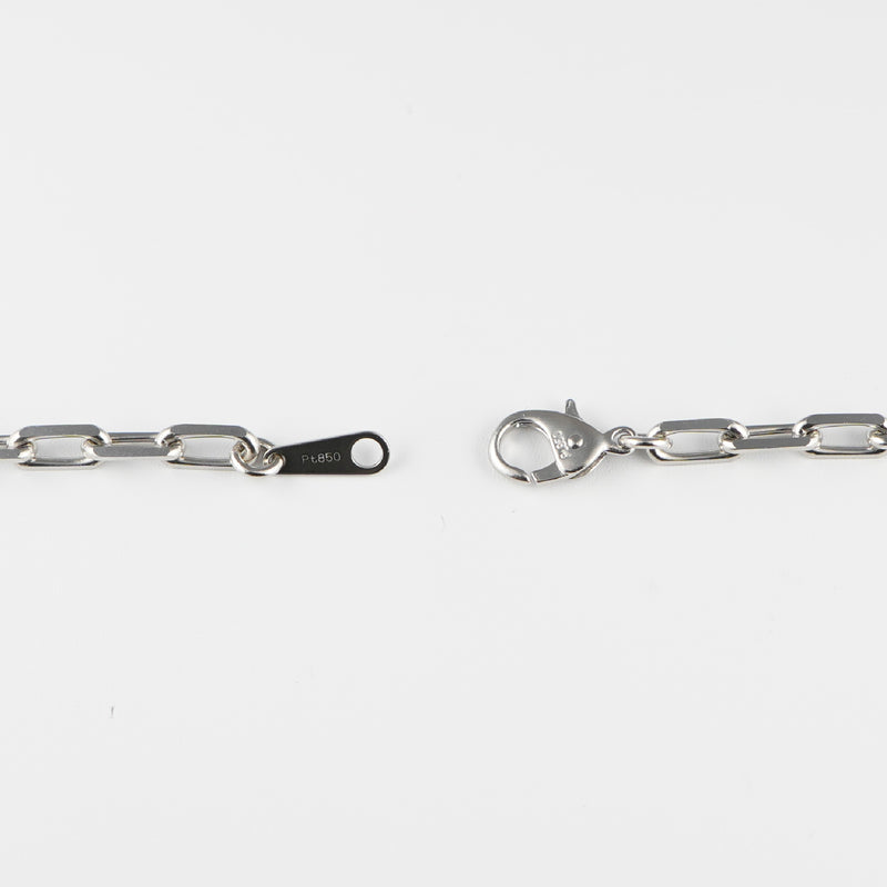 粗目小豆チェーン ネックレス Pt850 幅3.8mm 1.2φ 50cm