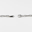 粗目小豆チェーン ブレスレット Pt850 幅3.8mm 1.2φ 17cm