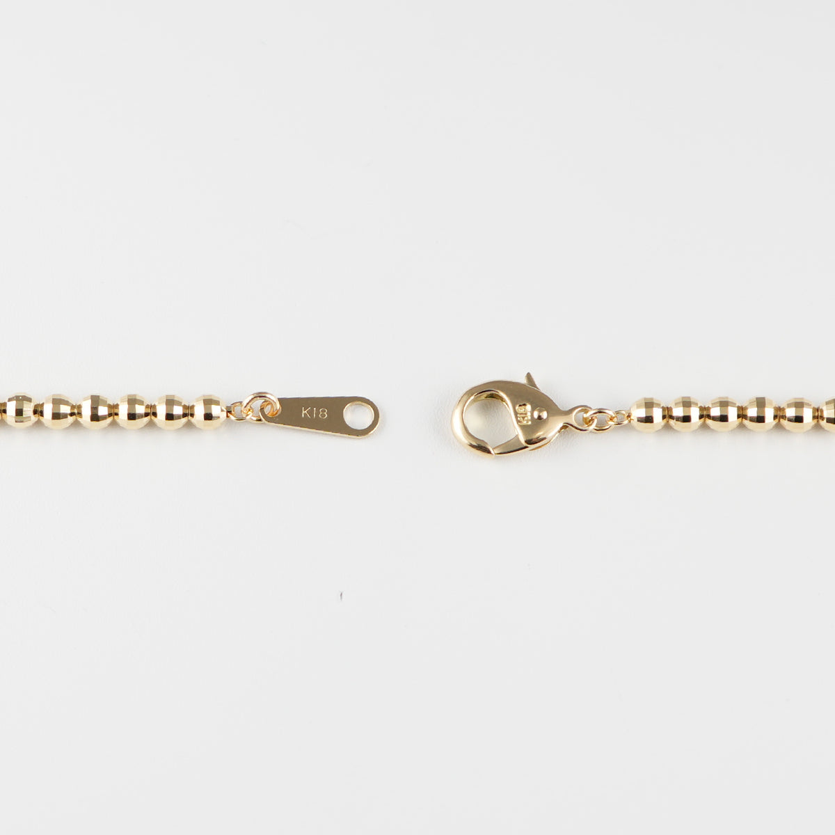 専用　k18 ミラーボール　ブレスレット　19cm ミラーカットボールブレスレット K18 幅3mm 19cm