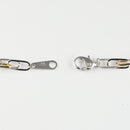 ダブルチェーン ブレスレット K18 Pt850 コンビ 幅4.0mm 0.7角線 18cm