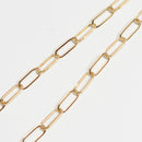 シングルチェーン ネックレス K18 幅4.0mm 0.7角線 55cm