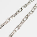 ダブルチェーン ネックレス Pt850 幅4.0mm 0.7角線 45cm