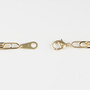 ダブルチェーン アンクレット K18 幅4.0mm 0.7角線 24cm