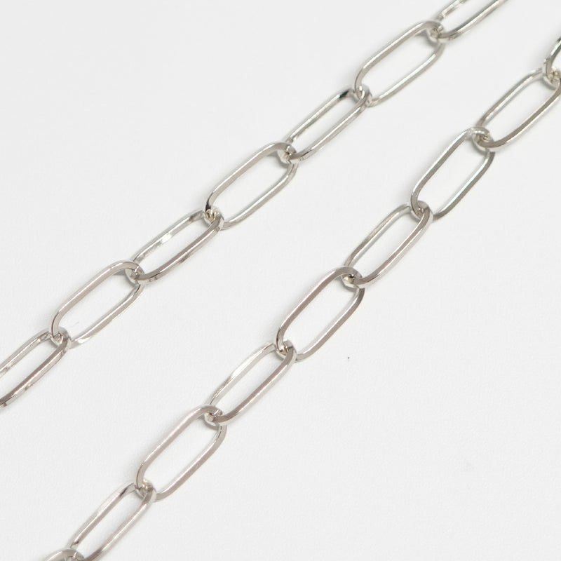 シングルチェーン ネックレス Pt850 幅4.0mm 0.7角線 45cm