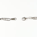 ダブル小豆チェーン ネックレス Pt850 幅4.0mm 0.7角線 50cm