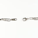 ダブル小豆チェーン ブレスレット Pt850 幅4.0mm 0.7角線 20cm