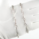 ダブル小豆チェーン ネックレス Pt850 幅4.0mm 0.7角線 50cm