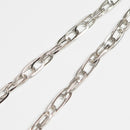 ダブルチェーン ネックレス Pt850 幅4.0mm 0.7角線 50cm