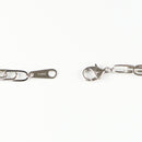 ダブルチェーン ネックレス Pt850 幅4.0mm 0.7角線 60cm