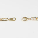 ダブル小豆チェーン ブレスレット K18 幅4.0mm 0.7角線 19cm