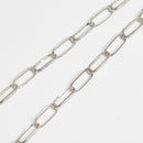 シングルチェーン ネックレス Pt850 幅4.0mm 0.7角線 50cm