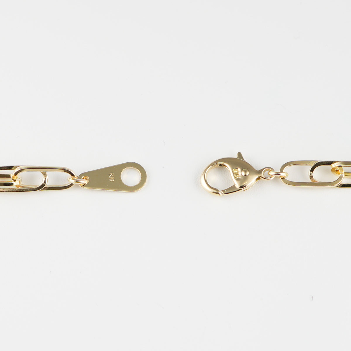 ダブル小豆チェーン ブレスレット K18 幅4.0mm 0.7角線 18cm