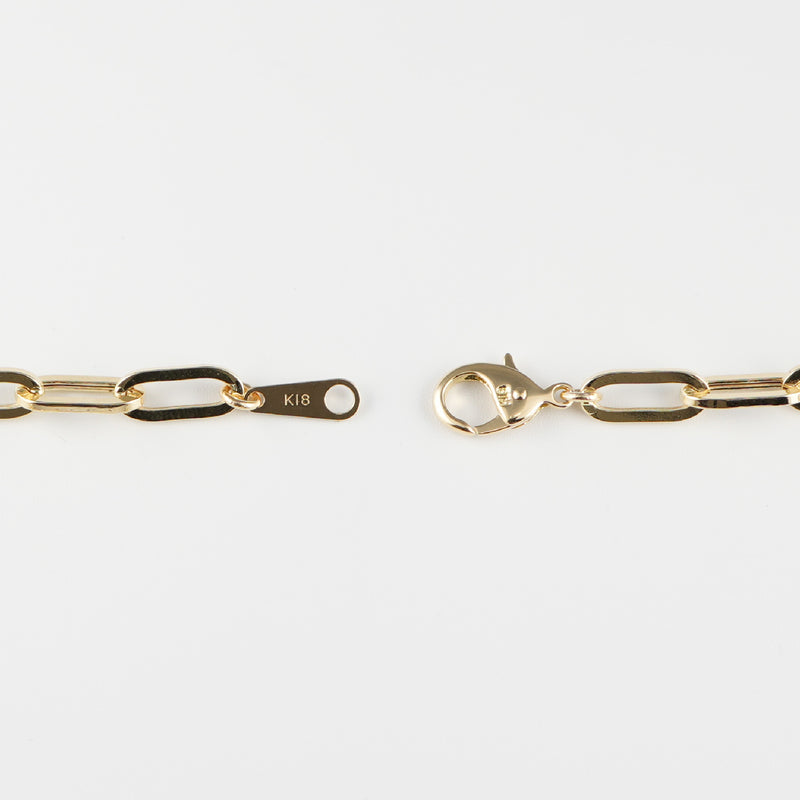 クリップチェーン ネックレス K18 幅4.5mm 50cm