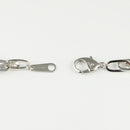 ダブルチェーン ブレスレット Pt850 幅4.7mm 1.0角線 18cm