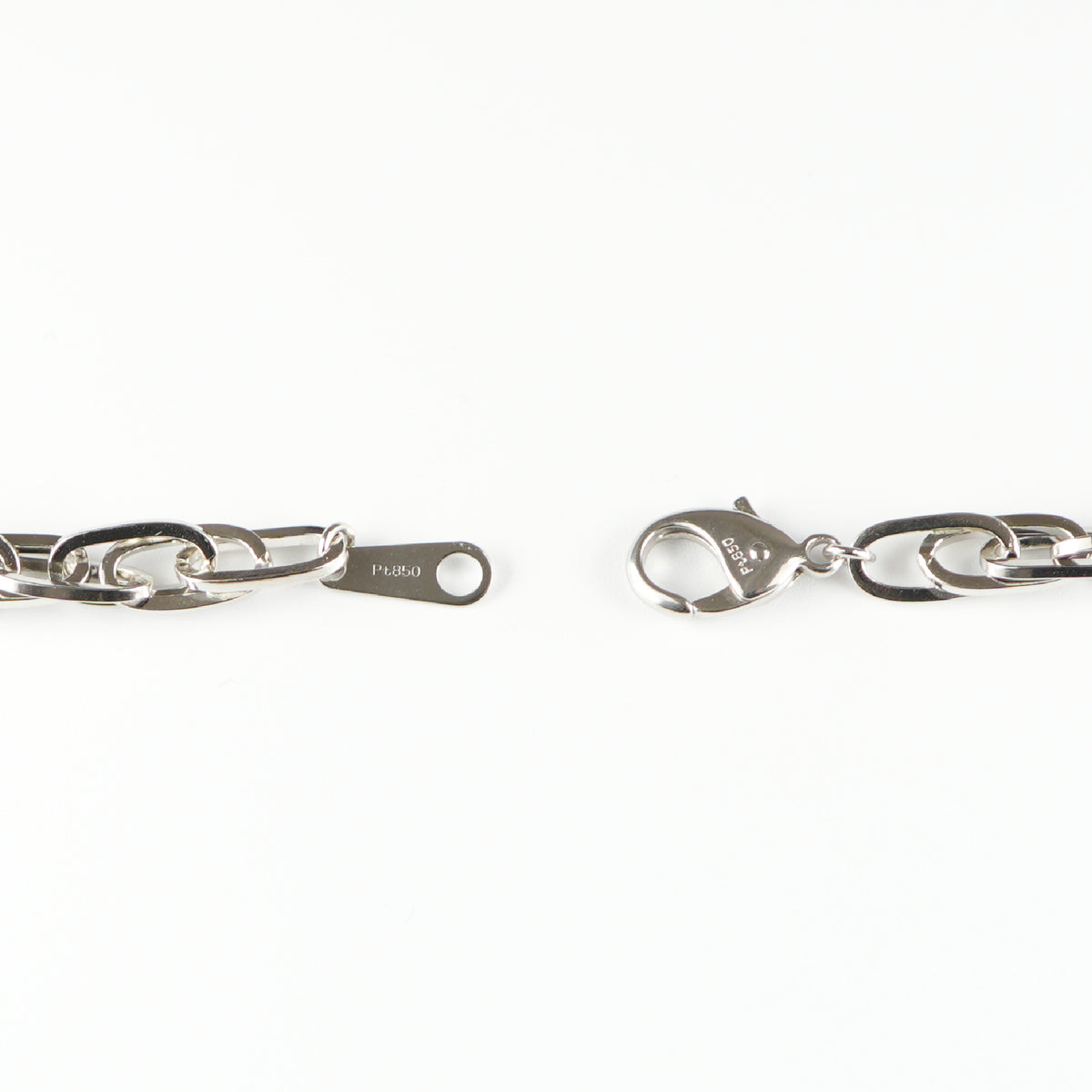 ダブル小豆チェーン ブレスレット Pt850 幅4.7mm 1.0角線 18cm