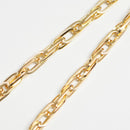 ダブル小豆チェーン ネックレス K18 幅4.7mm 1.0角線 55cm