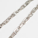 ダブルチェーン ネックレス Pt850 幅4.7mm 1.0角線 45cm