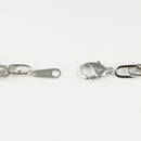 ダブル小豆チェーン ブレスレット Pt850 幅4.7mm 1.0角線 20cm