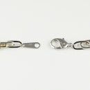 ダブルチェーン ブレスレット K18 Pt850 コンビ 幅4.7mm 1.0角線 19cm