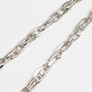 ダブルチェーン ネックレス Pt850 幅4.7mm 1.0角線 55cm