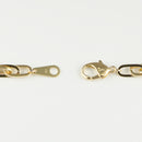 ダブル小豆チェーン ネックレス K18 幅4.7mm 1.0角線 50cm