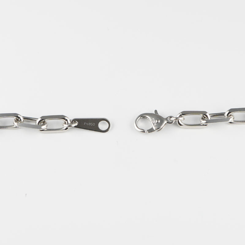 粗目小豆チェーン ネックレス Pt850 幅4.8mm 1.5φ 55cm