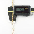 ダブル小豆チェーン ネックレス K18 幅4.0mm 0.7角線 45cm