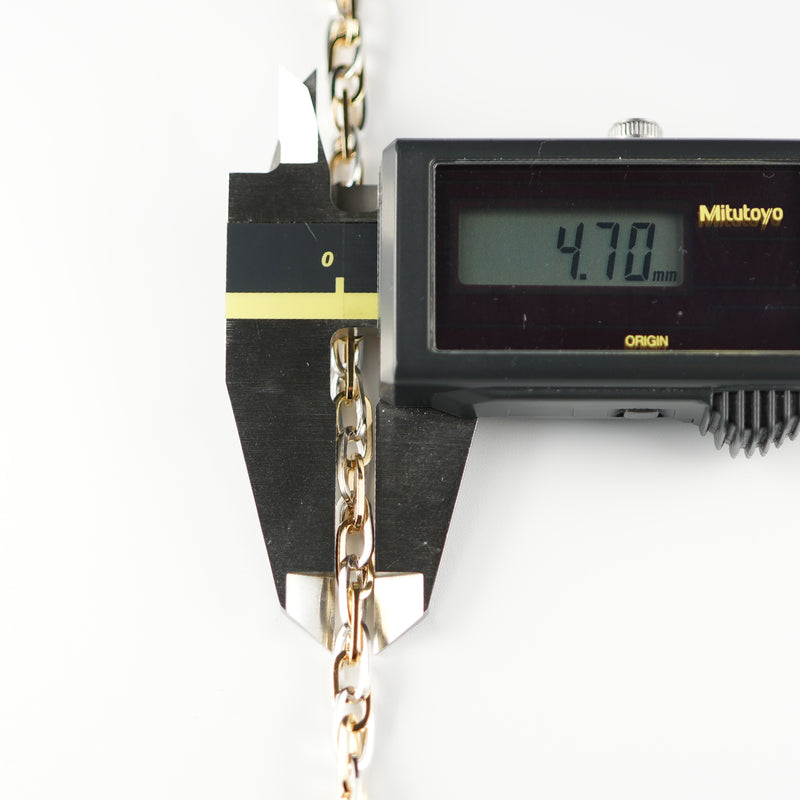 ダブルチェーン ブレスレット K18 Pt850 コンビ 幅4.7mm 1.0角線 19cm