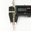 ダブル小豆チェーン ブレスレット K18 Pt850 コンビ 幅4.7mm 1.0角線 20cm